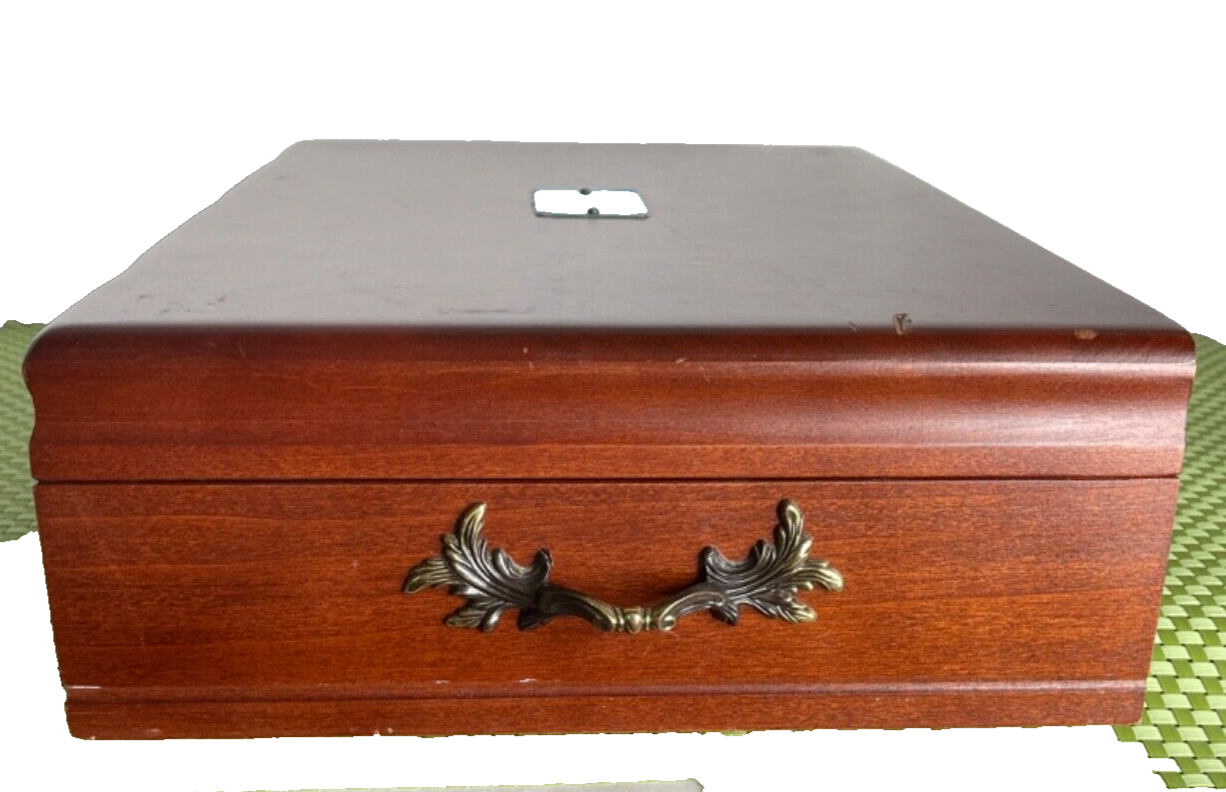 REED & BARTON Wooden Silverware Flatware EUREKA Storage Chest Box eBay