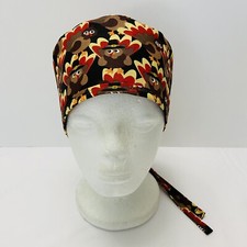 surgical /medical cap tieback style ;unisex -Thanksgiving/Turkeys