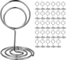 30 PCS Table Number Holders Cards Stand Name Menu Clips Place Card Holders