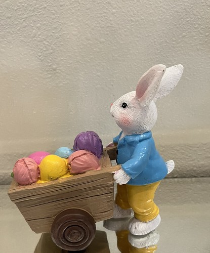 Spring easter Bunny Statue Cute Holiday Summer Spring Decor - Picture 3 of 6