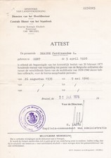 WO II ATTEST GEMOBILISEERDE 1939-1940