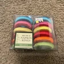 Vintage Napkin Rings Set Of 12 Bed Bath Beyond BRIGHTS New In Box