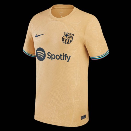 NIKE FC BARCELONA 2022/23 STADIUM AWAY MEN'S DRI-FIT SOCCER JERSEY GOLDEN COLOR - 第 1/8 張圖片