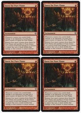 Quest for Pure Flame x4 4x 2009 Zendikar PLAYSET Red Unc Enchant MTG SP - NM AZ4