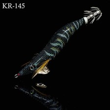 RUI SQUID JIG KR145 MIB BLACK FOIL UV CLOTH SIZE 3.5 EGI FISHING LURE