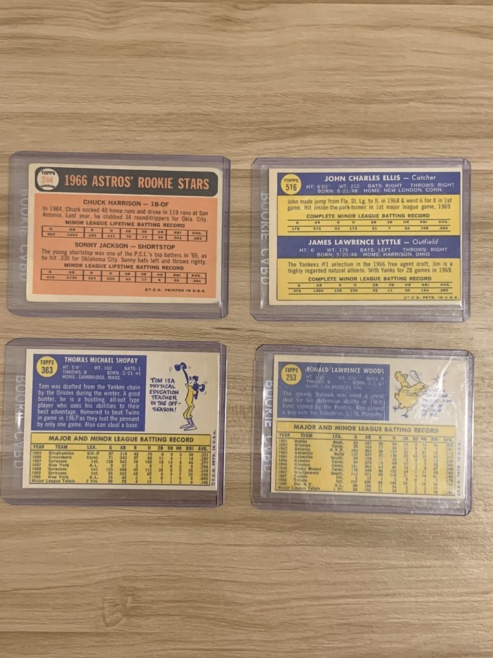 196170 BASEBALL ROOKIE LOT OF 4 Cards. All In Good Condition eBay