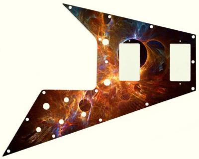 Gibson Flying V Pickguard '67 Re-Issue Custom Guitar Graphical Spacial Effect