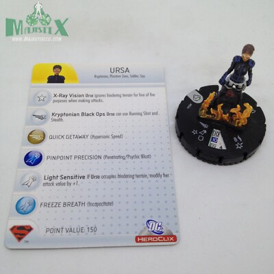 Heroclix Superman set Ursa #044 Rare figure w/card!