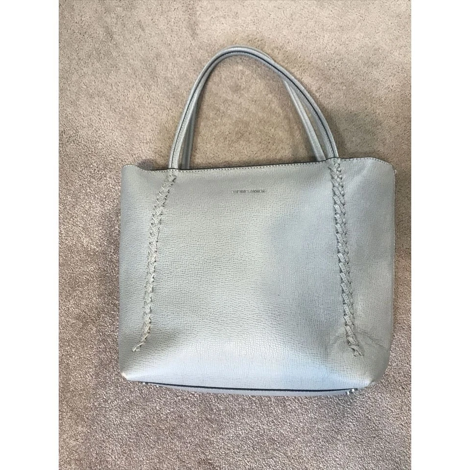 Etienne Aigner Stella Large Thick Gray Leather Shopper Tote Shoulder Bag - Image 2 of 4