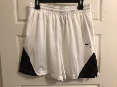 Nike Women s Dri-FIT ISoFly  Basketball Shorts Sz. L NEW DH7363-100 WHITE/BLACK