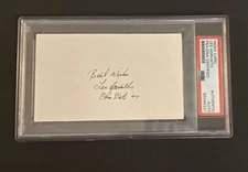 Les Horvath Signed Index Card- PSA/DNA Ohio State Buckeyes Heisman