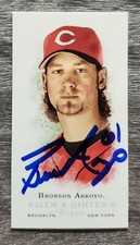 Bronson Arroyo Signed Mini Allen & Ginter #244 2006 Card Cincinatti Reds RAD