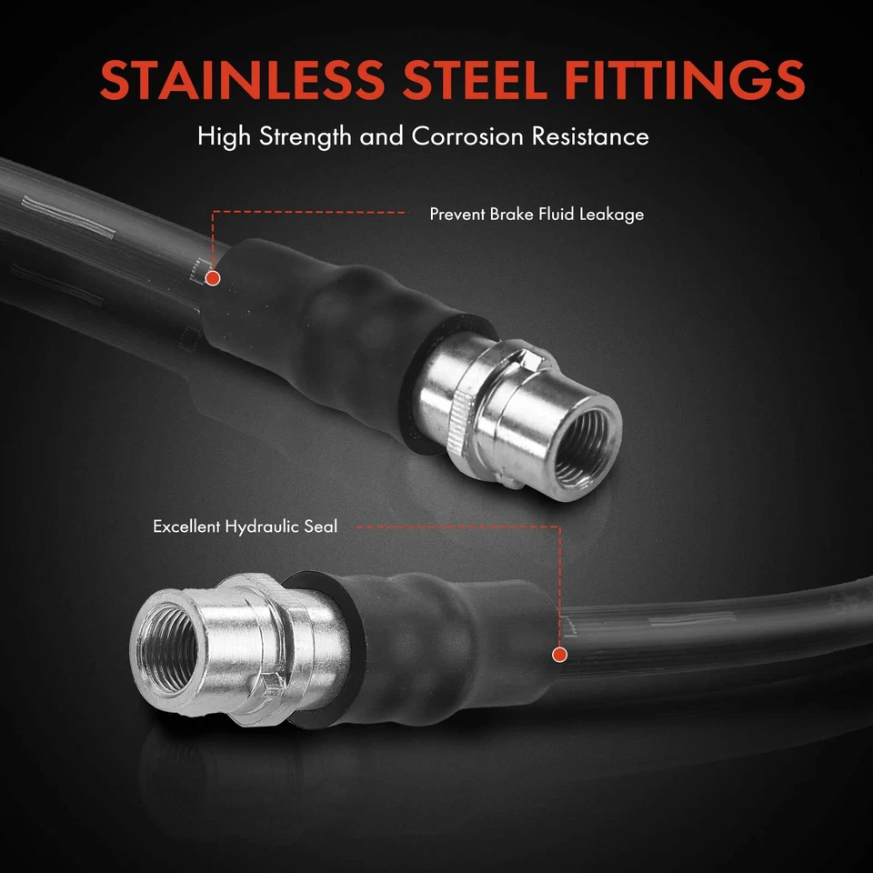 1x Manguera hidráulica de freno delantero izquierdo/derecho para Audi A4 Quattro Volkswagen Passat Foto 4 de 4