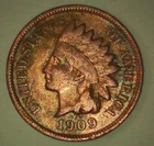 1909  Indian Head Penny; Good condition ; #14