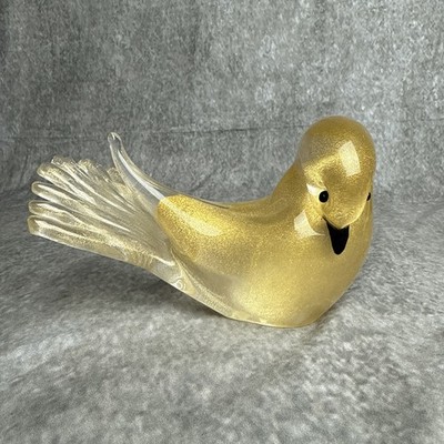 Formia Murano Glass San Marco Pigeon - Murano Gold Aventurine Dove