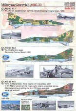 Print Scale Decals 1/72 MIKOYAN GUREVICH MiG-23 "FLOGGER" Jet Fighter
