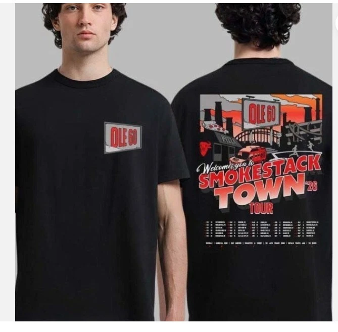 Ole 60 Smokestack Town Tour 2026 Double Sided T-Shirt