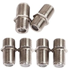 6-Pack Coaxial Cable Connector, F-Type Female to Female RG6 Coax Extender Adapte