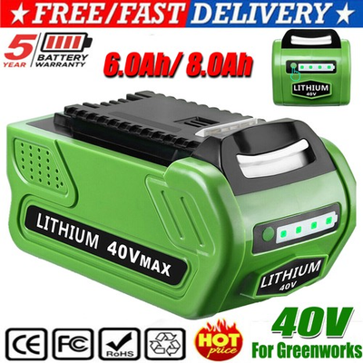 #ad 40Volt 8.0Ah Lithium Battery For GreenWorks 40V G MAX 20302 9462 29252 29472 $34.00