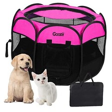 Pet Cat Playpen for Indoor Cats Enclosed, Portable Pink S 29" x 29" x 17" 