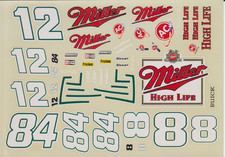 1/24 NASCAR JNJ #12 Bobby Allison MIller High Life 1989 Buick Regal