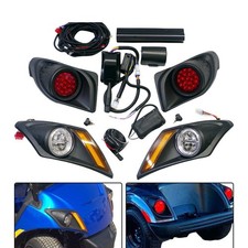 48cm LED Light Kit for Yamaha Drive2 Golf Cart with Turn Signals Horn