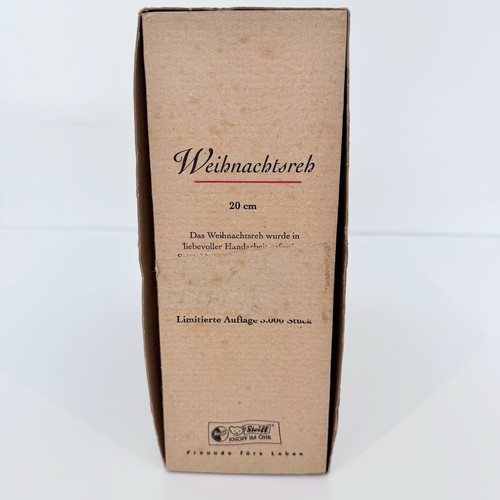 Raro Vintage Steiff 18cm Navidad Reno Mohair Edición Limitada #203/3000 “2001” - Imagen 2 de 17