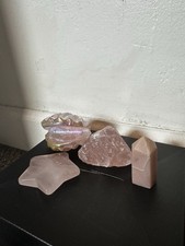 Pink Rose Quartz 4 Piece Crystal Bundle