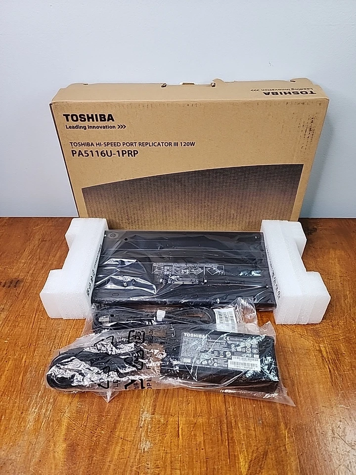 Toshiba Hi-Speed Port Replicator III 120W Model PA5116U-1PRP Open Box New - Image 4 of 4