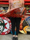Vintage Style Metal Sign Indian Motorcycle NOT Porcelain 30x12 Made USA