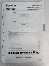 Vintage Marantz Service Manual Model Number SR3000 SR4000