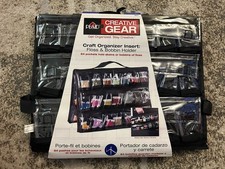 Plaid Creative Gear Craft Organizer Floss And Bobbin Holder New Clear Carry Case