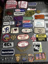 Lot of 50 Vintage Sew  Iron On Patches Random Mix DIY Tires Car Oil Food