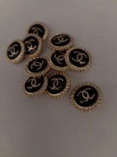 Lot Of ten 20Mm Designer Cc Vintage Button Gold Tone Chanel 10 BUTTONS