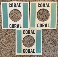 3 45rpm RECORD COMPANY SLEEVES - CORAL RECORDS - 1960's HTF NICE CONDITION