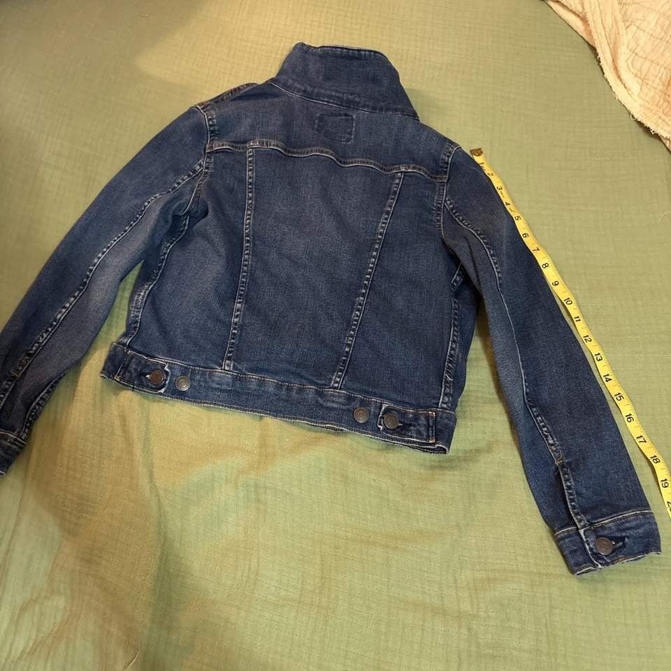 Polo Ralph Lauren Girls Button Up Denim Trucker Jacket Size 12 Collared Pockets - Image 3 of 4