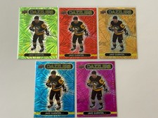 Upper Deck Jake Guentzel 2021-22 Dazzlers rainbow pink, blue, green, red, orange