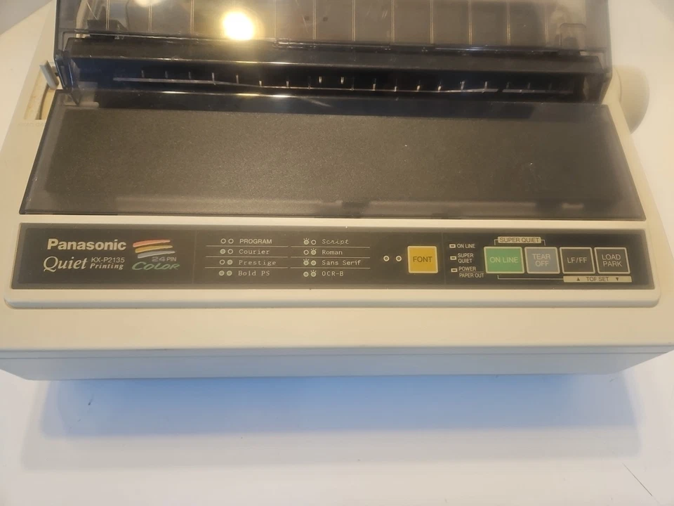 *UNTESTED BUT POWERS ON* PANASONIC KX-P2135 PRINTER 24PIN DOT MATRIX COLOR 120V^ - Image 2 of 4