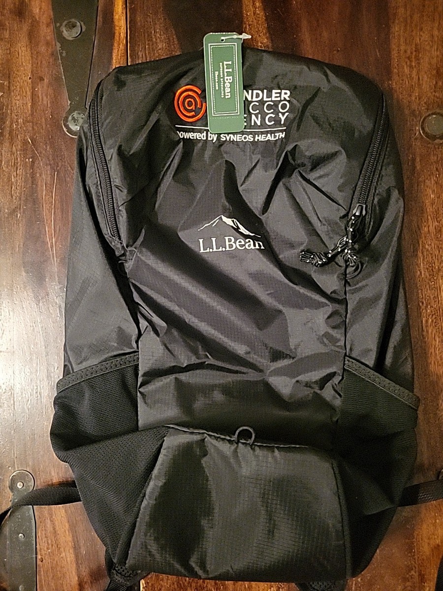 LL Bean Stowaway Ultralight Backpack Day Pack Navy Black NWT 
