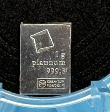 1g 1 gram Platinum Bar .9995 Fine Valcambi Suisse Platinum from 50 Gram CombiBar 3024.50 per troy oz