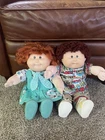 Vintage Cabbage Patch Kids Girl & Boy Doll Lot w/ Removable Clothes & Shoes