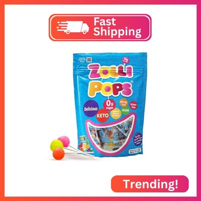 Zollipops Clean Teeth Pops Sugar Free Candy with Xylitol, Dye-Free Lollipops - K
