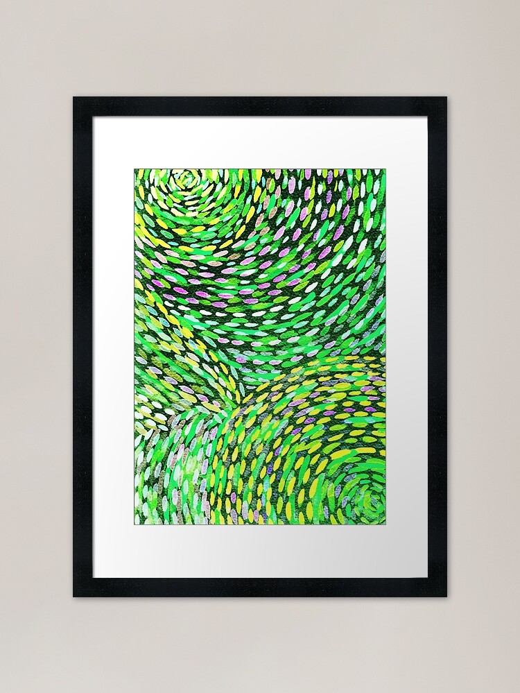 Póster de arte de pared enmarcado en neón en espiral de luz Merry Go Round