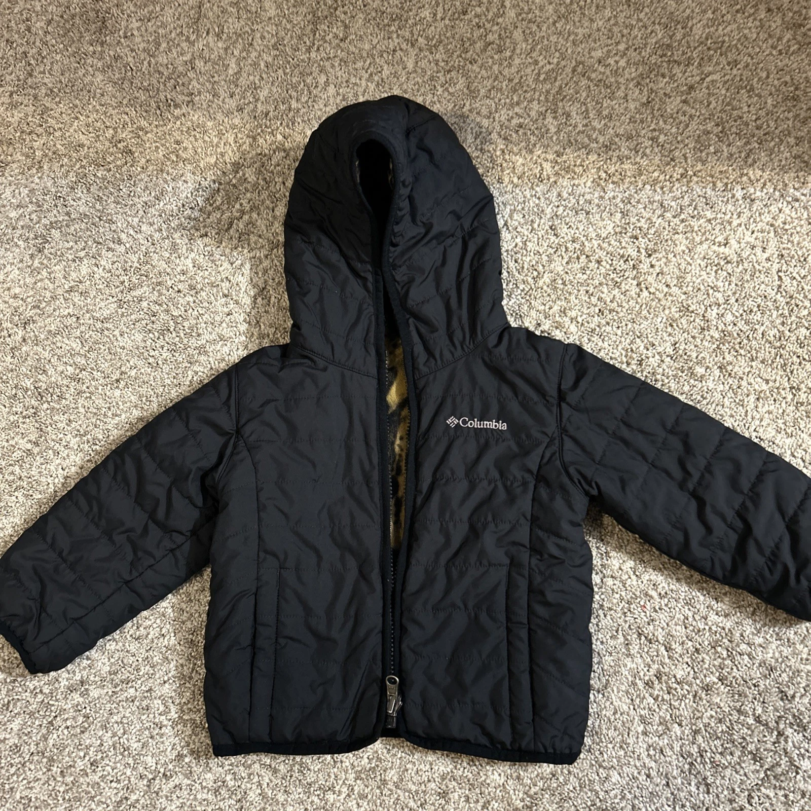Columbia Jacket Kids 3T Black Pockets Reversible Hooded Insulated Quilted Puffer
Opens in a new wind