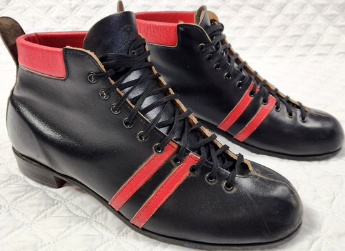 VTG Riedell 662 Roller Skate Boots Black and Red Men's Size 11
