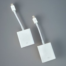Set of 2 Genuine Apple Mini DisplayPort Thunderbolt 2 to VGA Adapter A1307