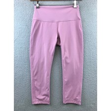 Lululemon pink taupe Wunder Under Crop high rise legging size 8