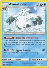 Abomasnow Rare SM - Ultra Prism 38/156 LP Masakazu Fukuda