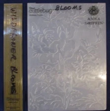 Cricut Cuttlebug Anna Griffon Embossing Folder RARE RETIRED Wildflower Blooms