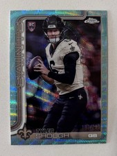 2025 Topps Chrome NFL Tyler Shough Teal Wave Refractor /299